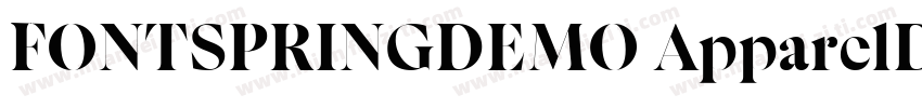 FONTSPRINGDEMO ApparelDisplayRegul字体转换